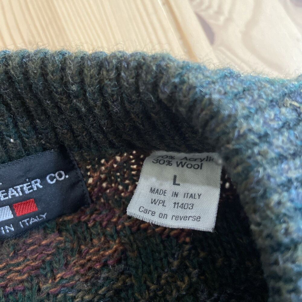 Vintage Italian Sweater Co Mens Vintage Knit Sweater Size Large Acrylic/Wool - Picture 3 of 7